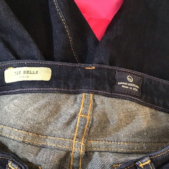 Adriano Goldschmeid The Belle Flare Jeans Low Rise Dark Wash Jeans Sz. 25 - Picture 8 of 9